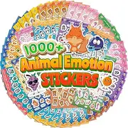 Tageenla Scented Stickers for Kids, Scratch and Sniff Stickers for Teachers, 12 Scents 48 Sheets Smelly Stickers with Cute Animal Emotion, 1000+ Super Reward Stickers for Classroom, Birthday, Festival