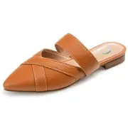 Journee Womens Stasi Tru Comfort Foam Narrow Width Slip On Pointed Toe Mules