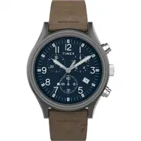 在飛比找momo購物網優惠-【TIMEX】MK1 Chrono系列 三眼計時潮流皮帶軍錶