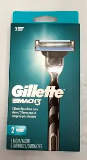 Gillette Mach3 Men's Razor Two Cartridges *NEW