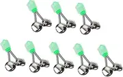 Fishing Bells 12pc Set Spiral Fishing Rod Alarm Bells Fish Catch Alert Metal Plastic Material