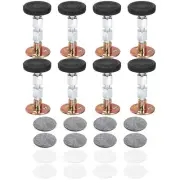 Headboard Stoppers, 8Pcs - Adjustable Bed Frame Anti-Shake (67-87mm, Silver)