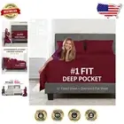 Premium King Size Bed Sheets Set – 4-Piece with 16" Extra Deep Pockets, Burgundy