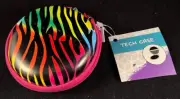 Tech Case - Earbuds Case - Hard Sides - Zipper - Cord Storage - Rainbow Zebra*