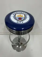 MANCHESTER CITY FOOTBALL CLUB (NEW) PREMIUM BAR STOOL ADJUSTABLE HEIGHT