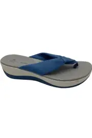 Clarks Cloudsteppers Solid Thong Sandals Arla Glison Blue