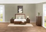 BOGOTA 4 Piece King Bed Tall Chest Suite