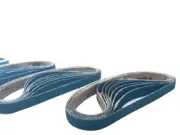 3/8 Inch X 13 Inch Zirconia Cloth Sanding Air File Belts (30 Pack, 50 Grit)