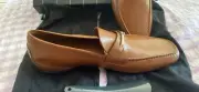 BNIB mens zegna chocolate leather loafer size 11+ EEE