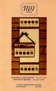 Ornament Card Holder & Runner Paper Foundation Pattern by MH Designs MH009