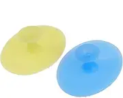 FOMIYES 2pcs Silicone Facial Cleansing Brush Small Sky Blue Light Yellow Gentle Exfoliating Face Massager for All Skin Types for Adults and Stretchy Design