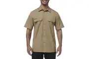 King Gee Mens Vented Cotton Drill Work Shirt K14030 - Khaki