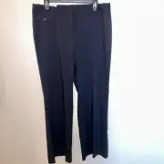 (NWT) Club Monaco - Keri Mid Rise Black Wide Leg Trouser Pants (Size: 12)