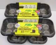 Jiffy J312G Greenhouse, 12 Peat Pellets Set Of 4