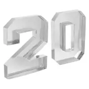 20 Cardboard Number Set Paper Box Fillable Tray Container 10", Silver