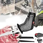 PLAVHA Bone Saw (Butcher), Meat Saw-Electric/Handheld, Speed ​​adjustment+ Easy Clean/Not Prone Rust, Anti-slip Handle, Effectively Relieve Fatigue, for Cutting Metal, Wood, Plastic,A