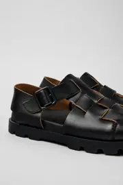 Brutus Sandal Black Leather Sandal for Men