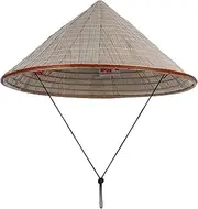 [Holibanna] Vietnamese Conical Bamboo Hat Handmade Weaving Lightweight UV Protection for Outdoor Activities for Tea Picking Fishing Labor and Stage Performances