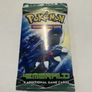 GREAT CONDITION! Pokemon EX Emerald Sealed booster pack Kyogre Pack Art