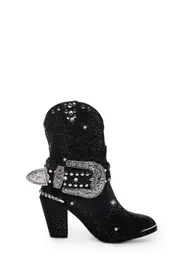 [Club Exx] Sheriff Shine Cowboy Boots - Black