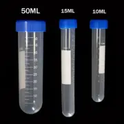 10 Scientific Laboratory Container Scale Blue Lid round Bottom 50ML/15ML/10ML Pc
