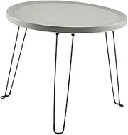 Ｂｅｓｇａ Folding Round Table Camping Table Tatami Side Desk Mini Balcony Picnic Desk for Traveling Backyard Outdoor Sports Outside, Grey