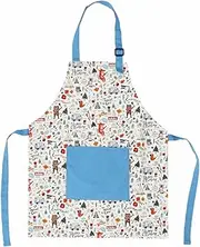 QANYEGN Kitchen Kids Apron, Kids Cotton Pocket Apron, Cute Children Baking Aprons, Adjustable Children's Apron Suitable for Children To Learn Baking, Drawing