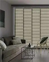 GoDear Design Adjustable Sliding Panel Track Blinds for Sliding Patio Doors, Vertical Blinds for Large Windows, Extendable Track from 45.8" to 86" W, Trimmable Panel Curtains Up to 96", God Rays