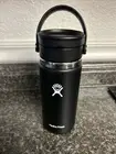 Hydro Flask Wide Mouth Bottle Black with Flex Sip Lid 16 oz New