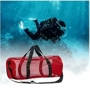 GYWHOOFT Mesh Duffle Bag with Exterior Waterproof Pocket for Scuba or Snorkeling, Mesh Travel Duffle for Scuba Diving and Snorkeling Gear,Multi-Purpose Foldable Waterproof Bag for Freediving Scuba