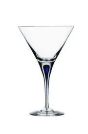 Orrefors Blue Intermezzo 7 Ounce Martini Glass, 1 Count (Pack of 1)