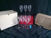 11pcs. MINT! Set of 9-9" BACCARAT Wine Glasses Boxes 2- 8.5"