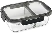 Pyrex Meal Prep Divided Glass Storage, 1380 ml Capacity