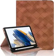 Nexue Case for Samsung Galaxy Tab A8 10.5 Inch 2021/2022 Tablet(SM-X205N/X200N/X207),PU Leather Shockproof Protective Stand,Anti Slip Strip Case Cover with Pencil Holder & Pocket. (Brown)
