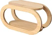 Solid Wood Desktop Rack Simple Office Dormitory Desktop Small Bookshelf Teacup Hand-Made Multifunctional Storage Rack