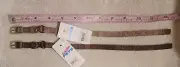 2 Buckle Break Away Cat Collars Bronze & Brown NWT