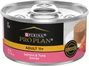 Purina Pro Plan Senior Pate Wet Cat Food, FOCUS Salmon & Tuna Entree - (24) 3...