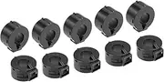 uxcell 15mm Ferrite Cores Ring Clip-On RFI EMI Noise Suppression Filter Cable Clip, Black 10pcs