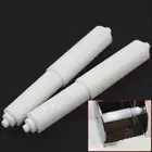 White Replacement Toilet Paper Roll Holder Roller Spindle Spring Plastic I2A6