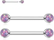 [AROWRO] Titanium Nipple Piercing Nipple Piercing Nipple Piercing Nipple Bars Nipple Piercing Jewellery Tongue Bar Piercing Internal Thread Tongue Piercing