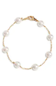 Mikimoto Akoya Pearl Station Chain Bracelet