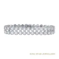 在飛比找ETMall東森購物網優惠-King Star 極致奢華二克拉18K金鑽石手鍊