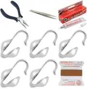 Bead Tip Kit - Pliers, Tweezers, Cement, 5 Bead Tips & Carnelian Bead Cord #4