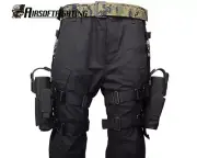 Left+Right Hand Adjust Tactical Army Pistol Gun Drop Leg Thigh Holster Pouch Bag