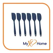 8" Navy Blue Silicone Spatula by MyXOHome (1, 2, 4 or 6 Spatulas)