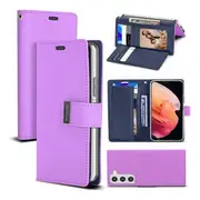 Goospery Samsung Galaxy S23 Plus Rich Diary Wallet Flip Case Leather Card Slots Magnetic Cover (Purple)