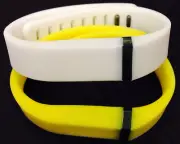 2 small YELLOW, WHITE for FitBit FLEX Bracelet With Clasp (NO TRACKER)