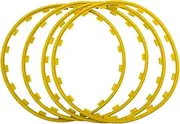 Universal Car 4pcs Vehicle Wheel Rims Edge Protector Ring Tire Guard Strip Compatible For Tesla Model 3 Y S X 2017-2023 ，Compatible For Bmw VW Mercedes(Yellow-20 inch)