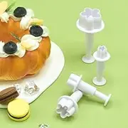 1 Set Fondant Flower Cutter, Flower Plunger Cookie Cutter, Cake Decorating Tools, Dessert And Candy Sculpting Tools, Baking Accessories