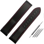 [KAVJU] 20mm 22mm Curved interface Rubber Silicone Watch Bands For Omega Seamaster 300 speedmaster Strap Watchbands